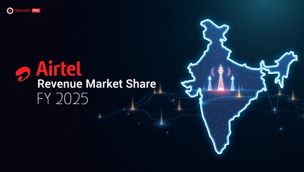 Airtel revenue market share FY 2025 Airtel FY 2025 performance Airtel ARPU 2025 Airtel 4G/5G user growth Airtel total revenue 2025 Airtel network expansion FY 25 Airtel tariff optimization Indian telecom market share 2025 Airtel fiber rollout 2025