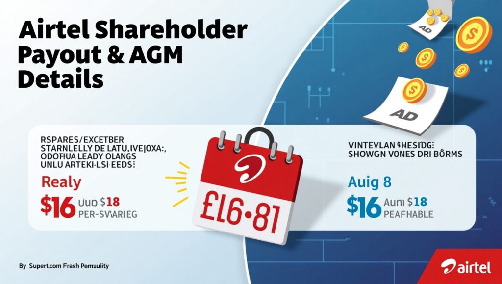 Airtel AGM 2025
Airtel dividend 2025
Airtel 30th annual general meeting
Airtel final dividend ₹16
Airtel ex-dividend date 2025
Airtel shareholder update
Airtel e-voting schedule
Airtel dividend record date
Airtel AGM date and time
Bharti Airtel dividend announcement
Airtel AGM video conference