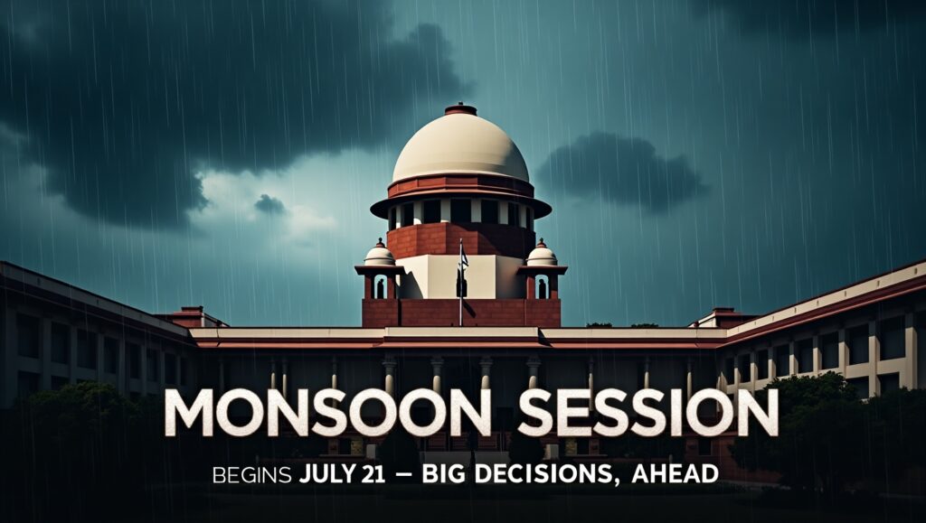Monsoon Parliamentary Session 2025 Parliament Monsoon Session 2025 Monsoon Session 2025 date Bills in Monsoon Session 2025 Indian Parliament Session 2025 Lok Sabha monsoon session 2025 Rajya Sabha monsoon session Legislative agenda monsoon session Government bills 2025 parliament Upcoming Parliament sessions India Monsoon session parliament latest news