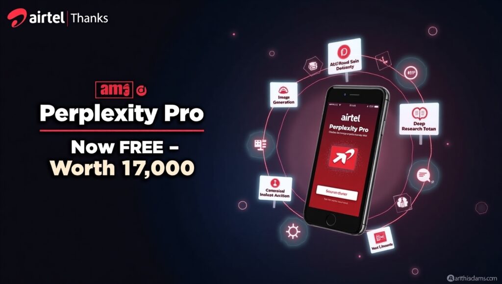 Airtel Perplexity Pro subscription"
Airtel free Perplexity Pro offer
How to claim Perplexity Pro on Airtel
Airtel AI partnership
Airtel Thanks app offers
Perplexity Pro features
Perplexity AI in India