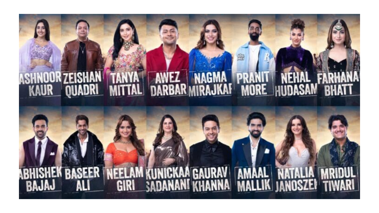 Bigg Boss 19 contestants list